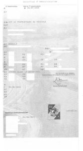 Carte Grise au format actuel SIV (AB-123-AB).