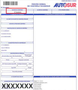 Procès-verbal de contrôle technique « Sanitaire » ayant la nature du contrôle encadrée.
